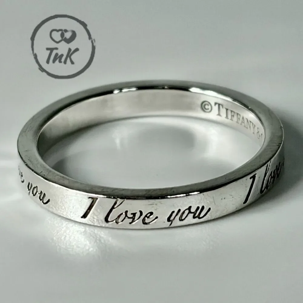Tiffany Retired Notes "I Love You" Ring - Sterling Silver - Size 6.75 - Picture 11 of 16